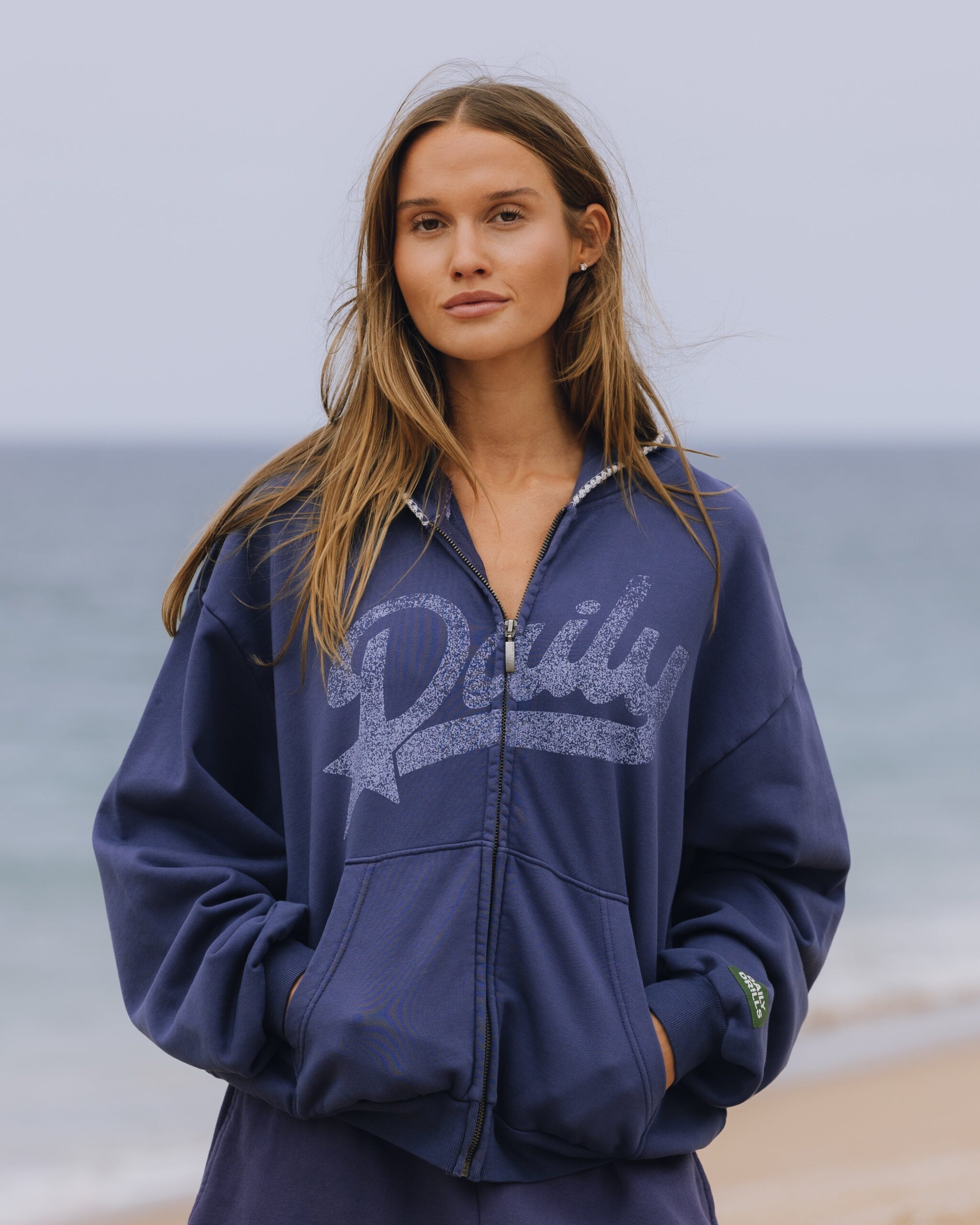 Daily Drills Americana Zip Hoodie Navy Daily Drills Americana Zip Hoodie Navy