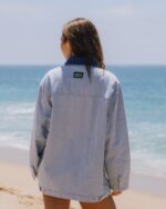 Daily Drills Barn Jacket Mist+Navy Collar