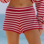 Daily Drills Cashmere Micro Shorts Red&White
