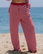 Daily Drills Cashmere Resort Pants Red/White