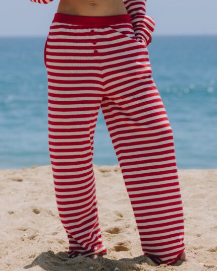 Daily Drills Cashmere Resort Pants Red/White