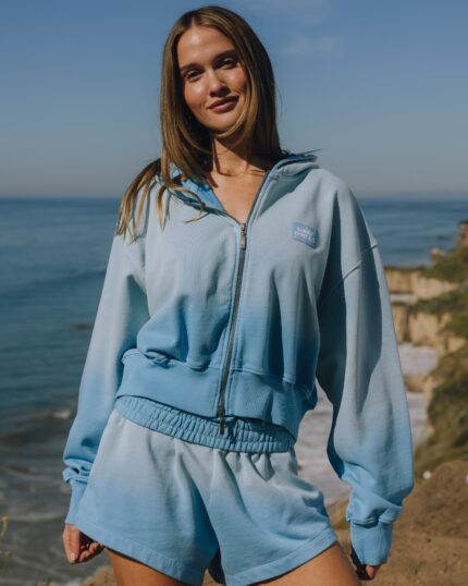 Daily Drills Double Zip Hoodie Sunsoaked Malibu