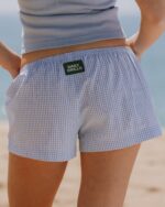 Daily Drills Gingham Micro Shorts Mist
