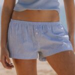 Daily Drills Gingham Micro Shorts Mist