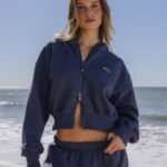 Daily Drills Heavyweight Double Zip Hoodie Navy