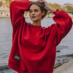Daily Drills Oversized Fleece Crew Red