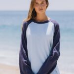 Daily Drills Oversized Raglan Thermal Navy + Powder