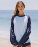 Daily Drills Oversized Raglan Thermal Navy + Powder