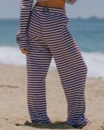 Daily Drills Striped Cotton Pants Bodega/White