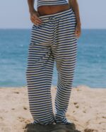 Daily Drills Striped Cotton Pants Navy/Lemonade