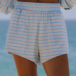 Daily Drills Striped Cotton Shorts Bondi Stripe