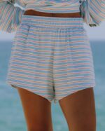 Daily Drills Striped Cotton Shorts Bondi Stripe