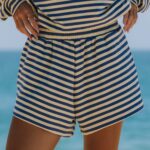 Daily Drills Striped Cotton Shorts Lemonade Stripe