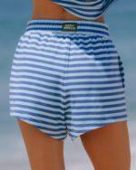Daily Drills Striped Cotton Shorts Malibu Stripe