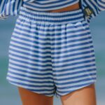 Daily Drills Striped Cotton Shorts Malibu Stripe