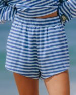 Daily Drills Striped Cotton Shorts Malibu Stripe