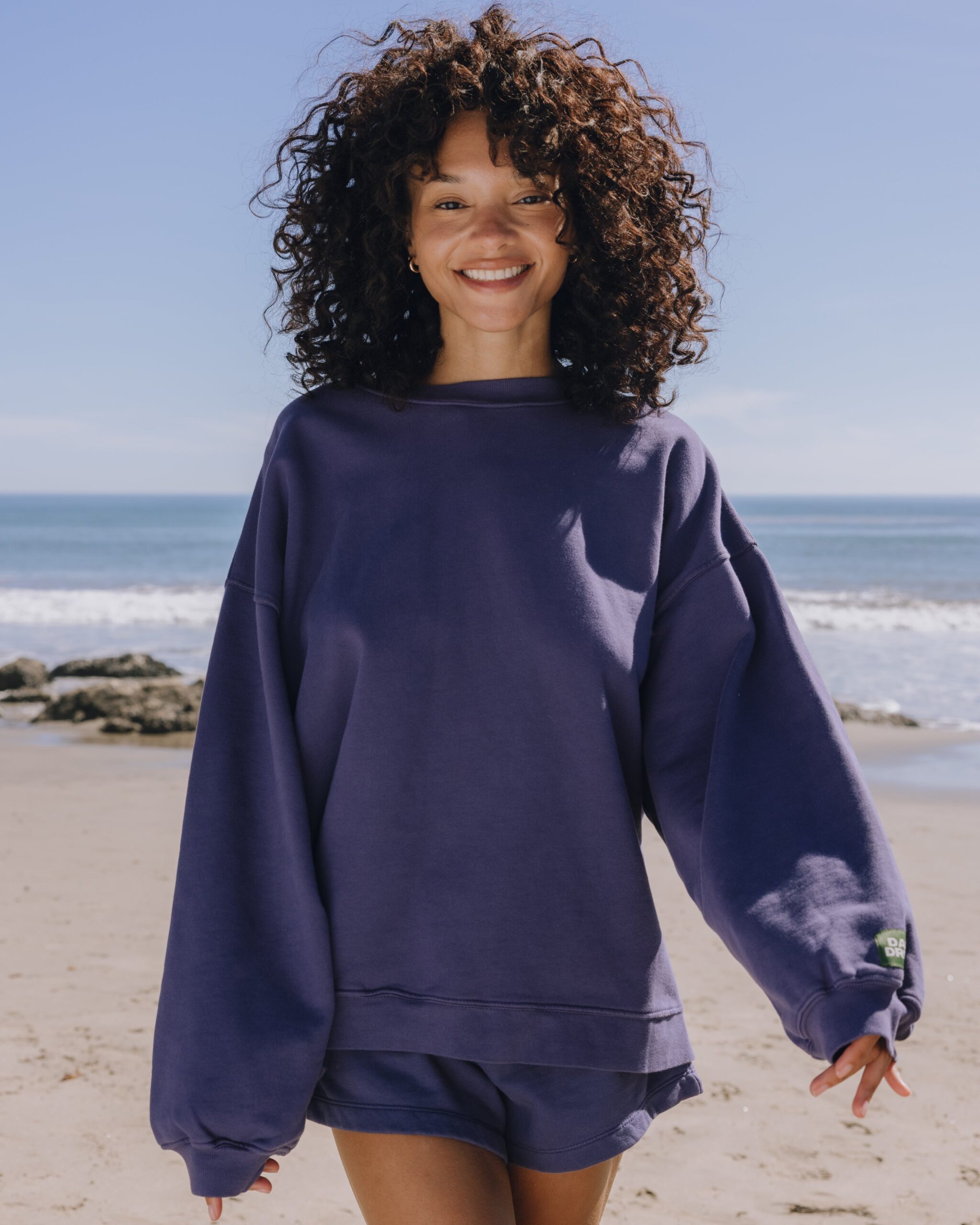 Daily Drills Unisex Oversized Crew Navy Daily Drills Unisex Oversized Crew Navy
