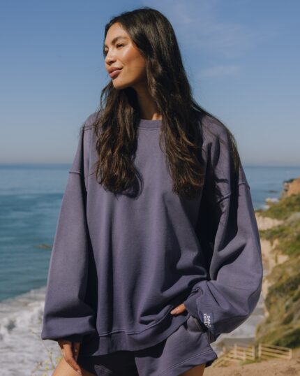 Daily Drills Unisex Oversized Crew Sunsoaked Navy